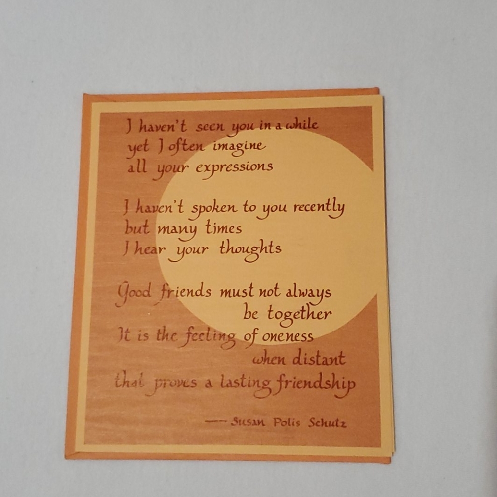 Vintage orange blank card
